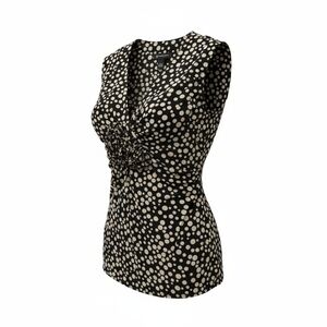 INC International Concepts Black and White Polka Dot Blouse